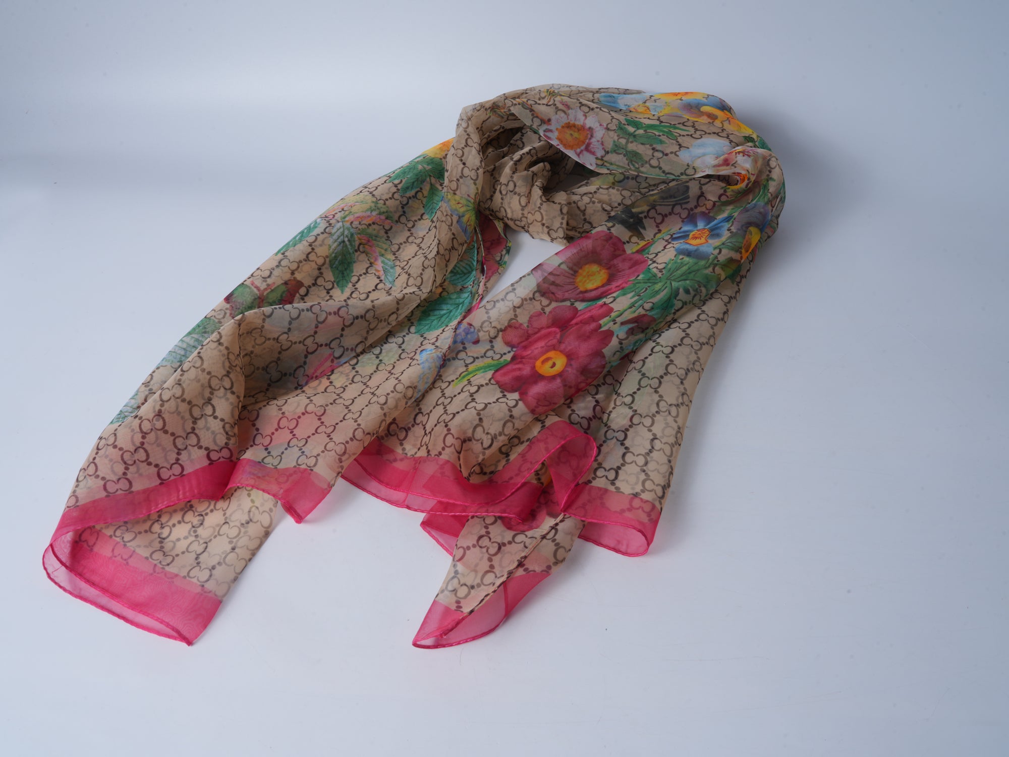 Floral Shadow Soft Beach Scarf