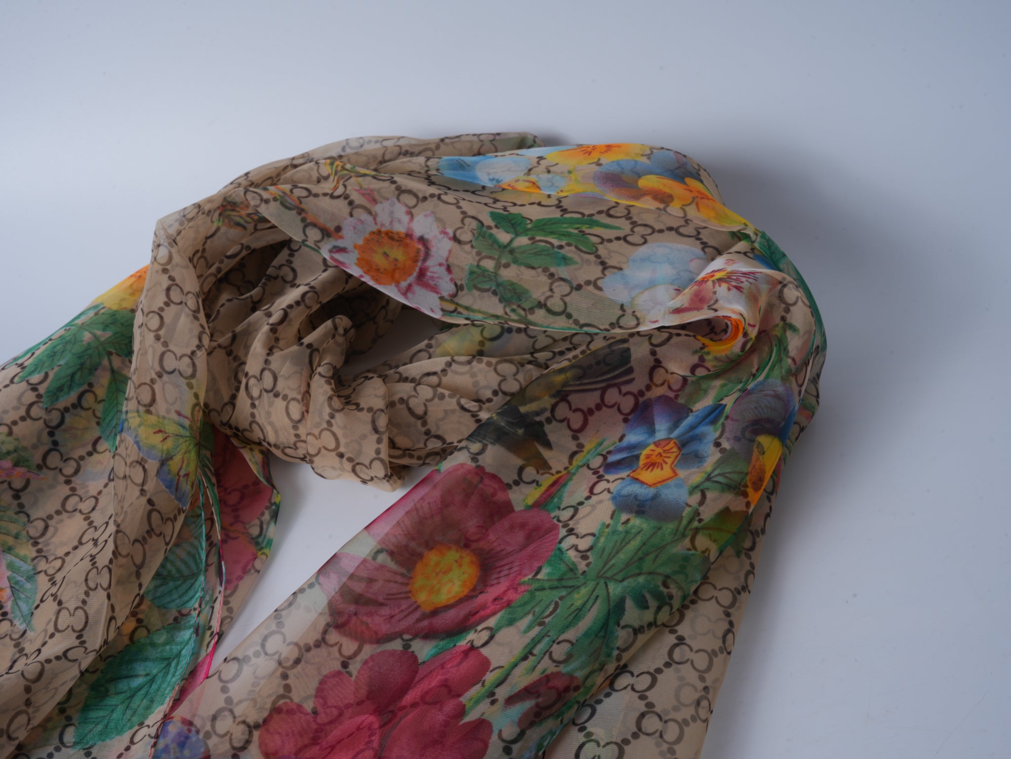 Floral Shadow Soft Beach Scarf