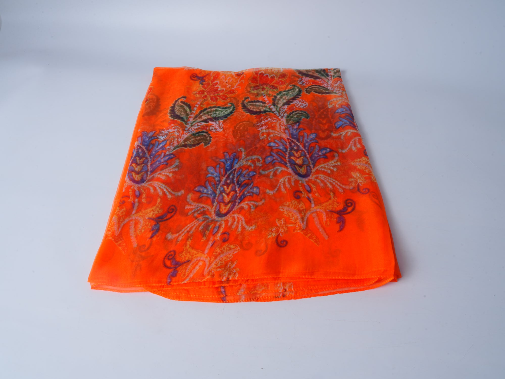 Vibrant Orange Soft Beach Scarf
