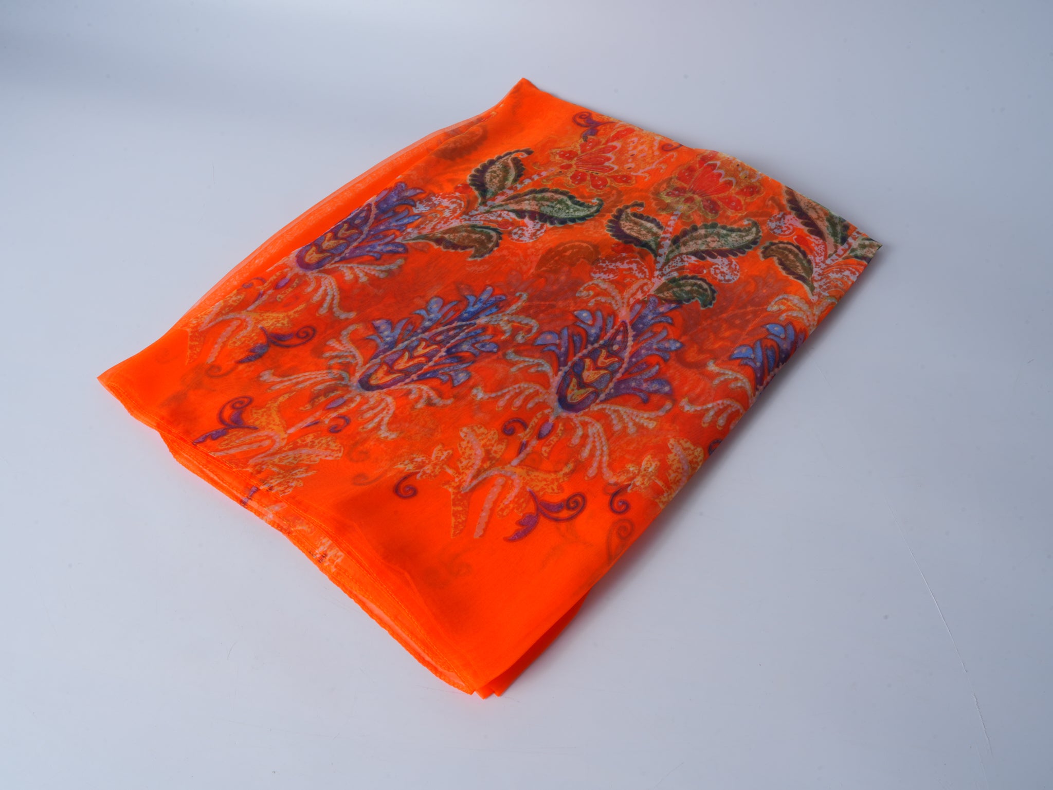 Vibrant Orange Soft Beach Scarf