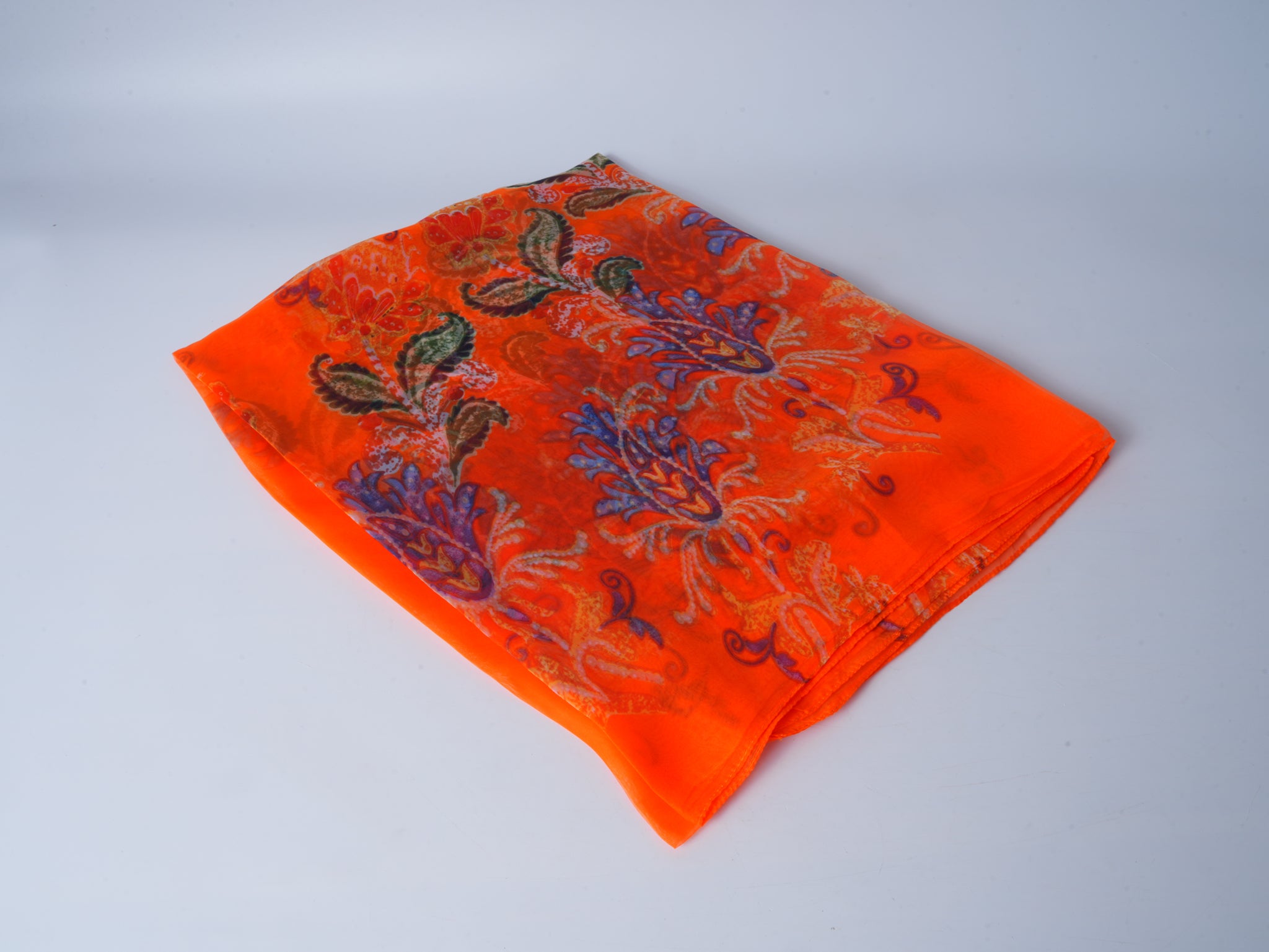 Vibrant Orange Soft Beach Scarf