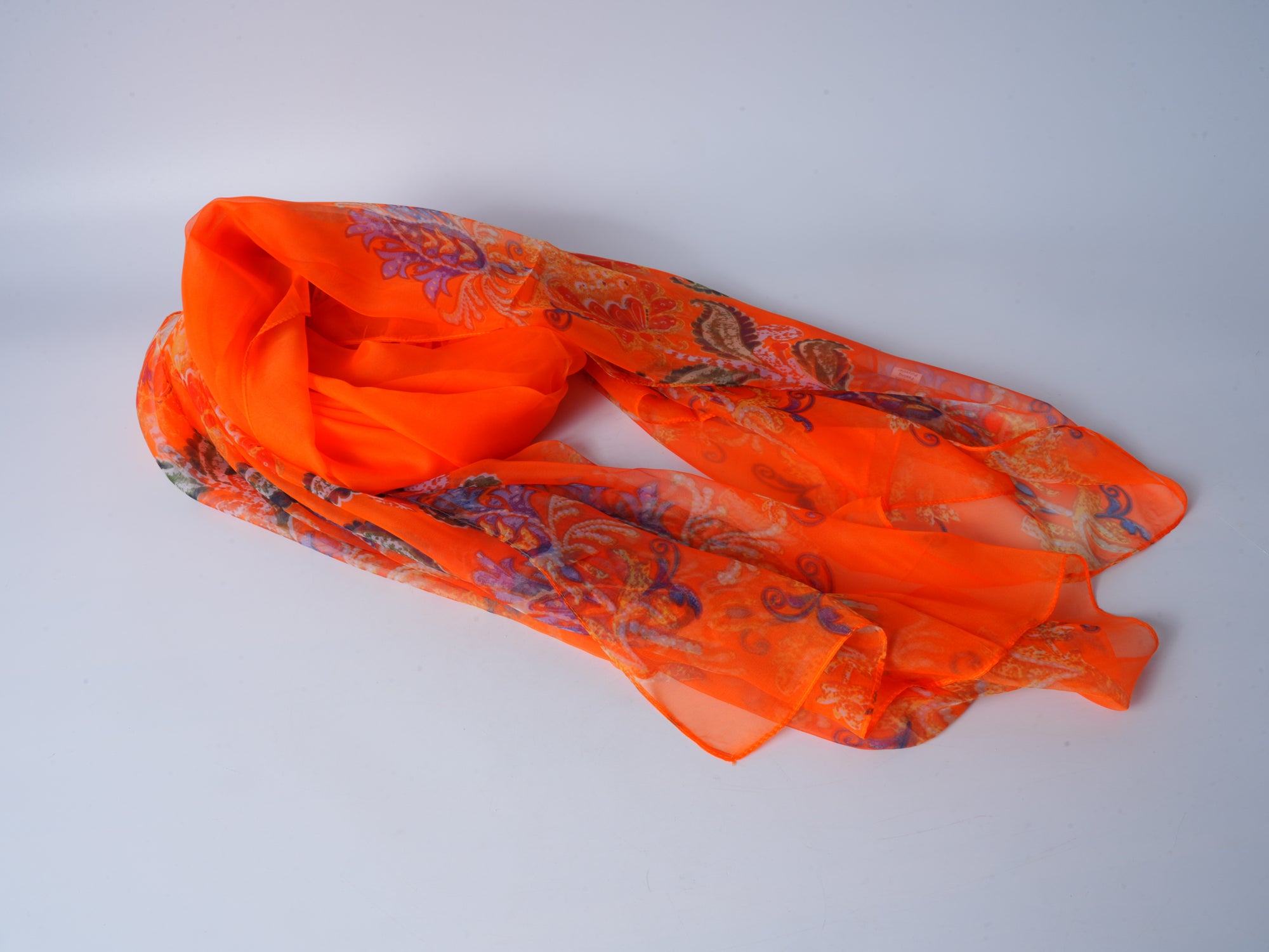 Vibrant Orange Soft Beach Scarf
