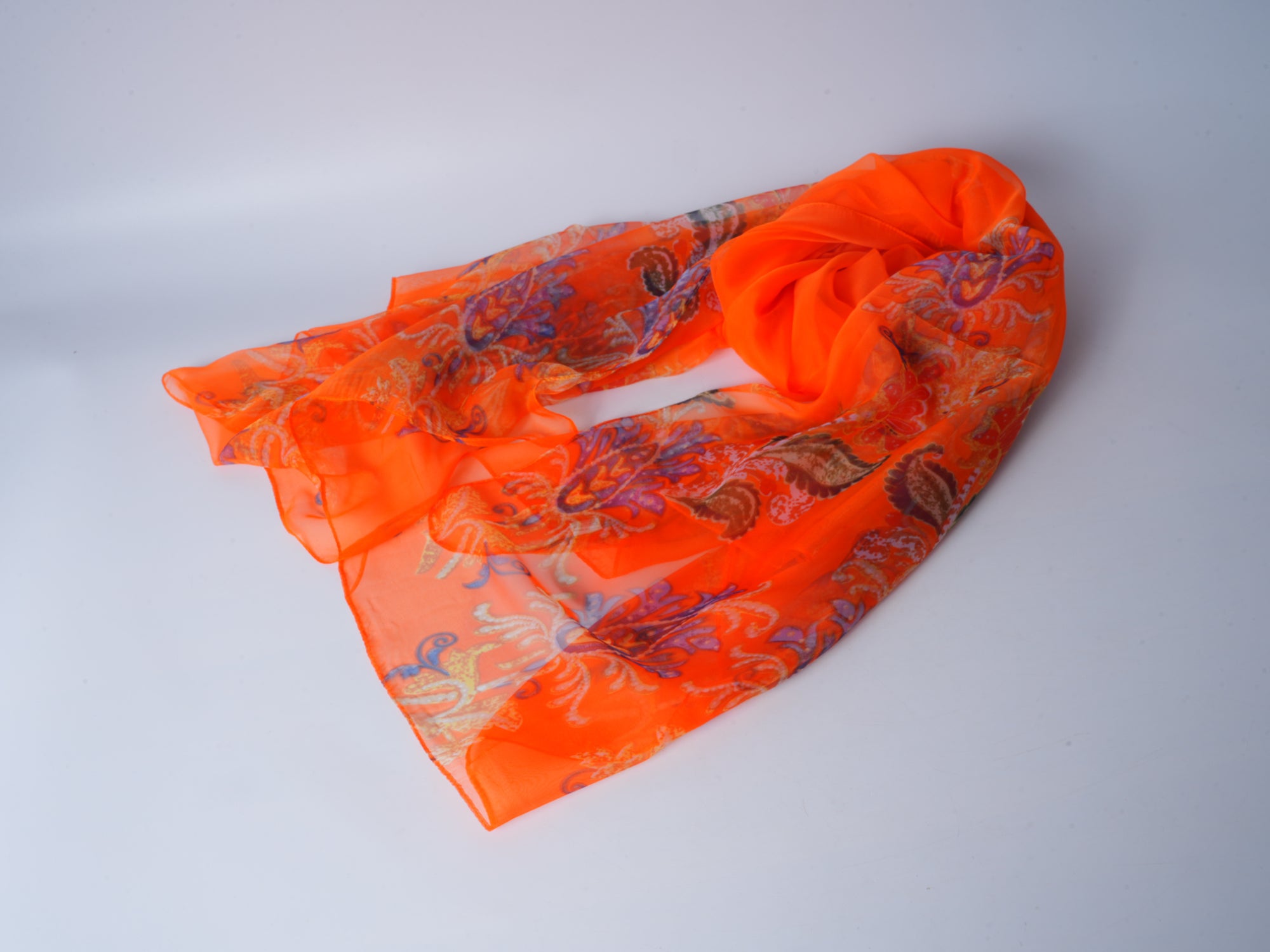 Vibrant Orange Soft Beach Scarf