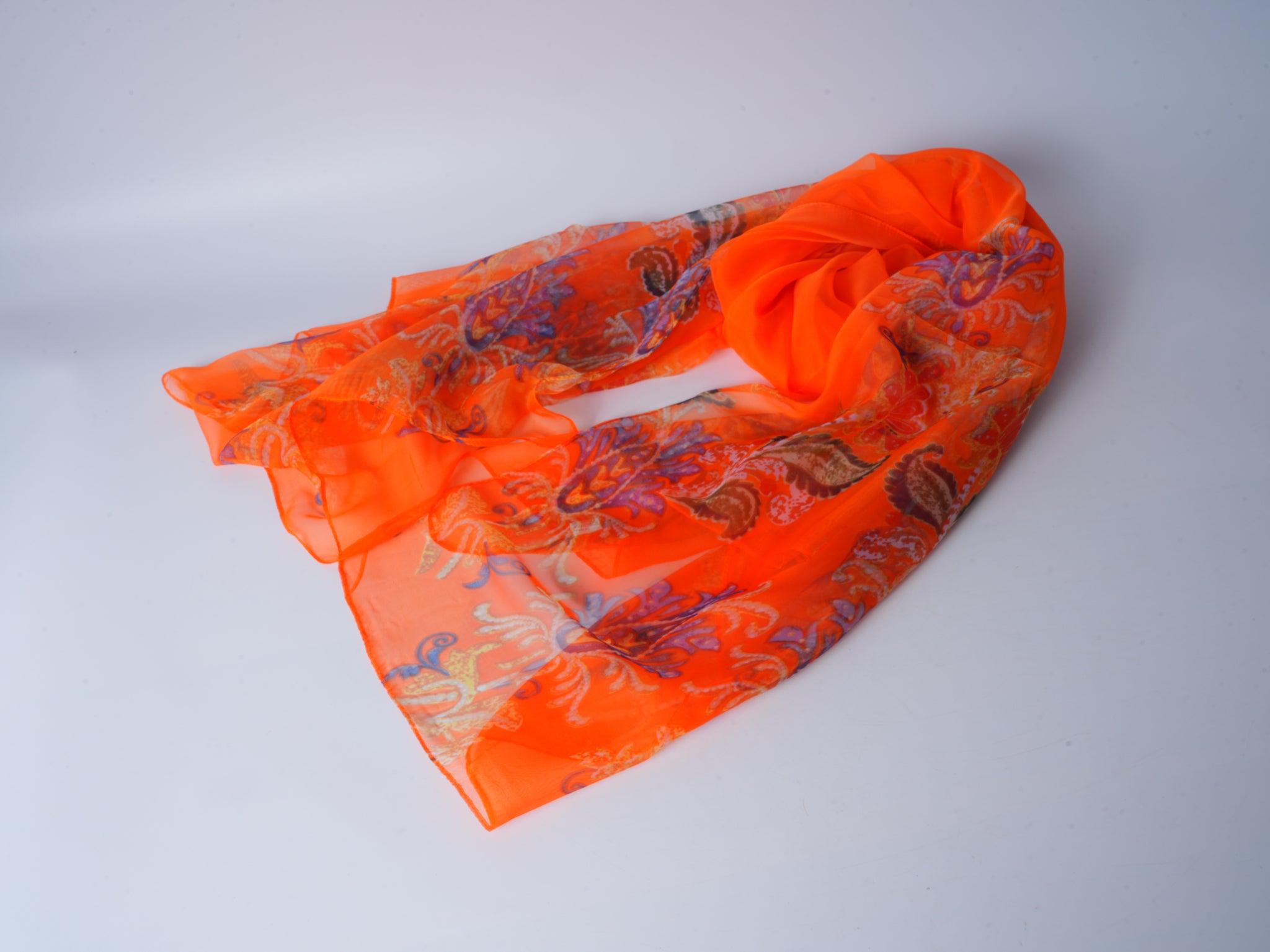 Vibrant Orange Soft Beach Scarf
