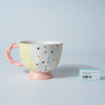 Yellow Polka-Dot Cartoon Cup