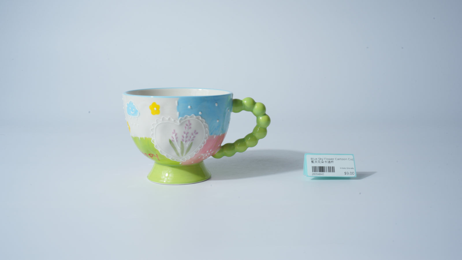 Blue Sky Flower Cartoon Cup
