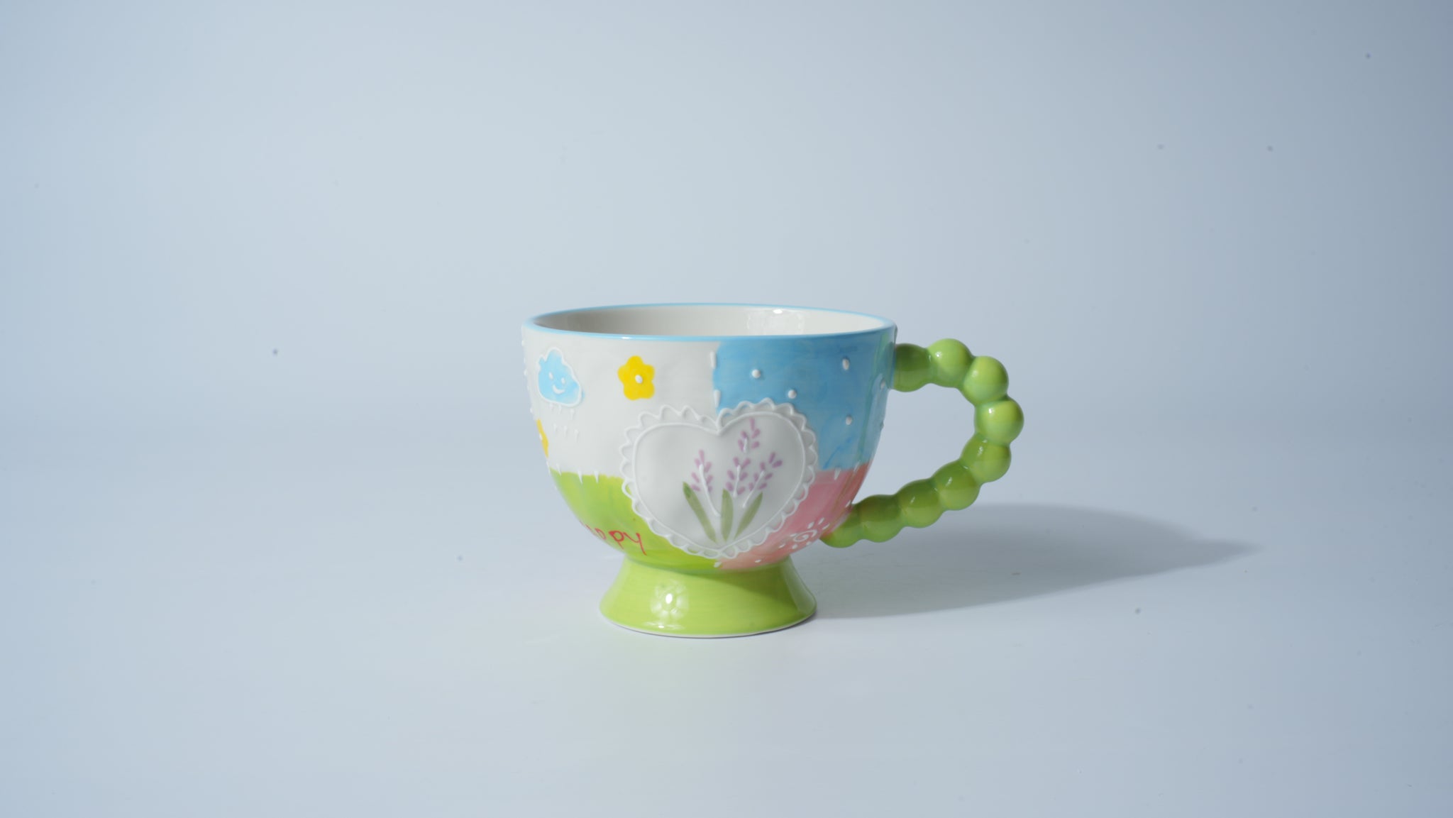 Blue Sky Flower Cartoon Cup