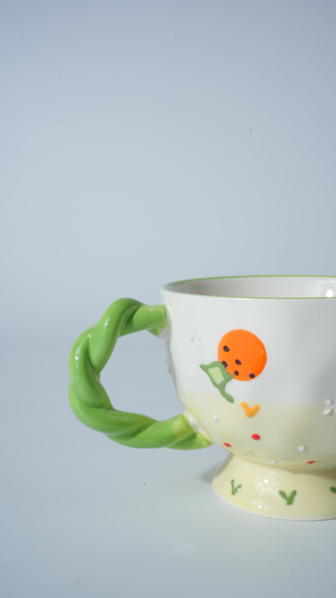 Orange Heart Cartoon Cup