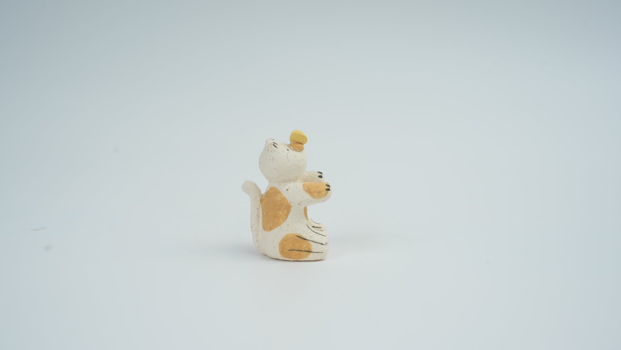 Small Animal Teasing Butterfly Figurine