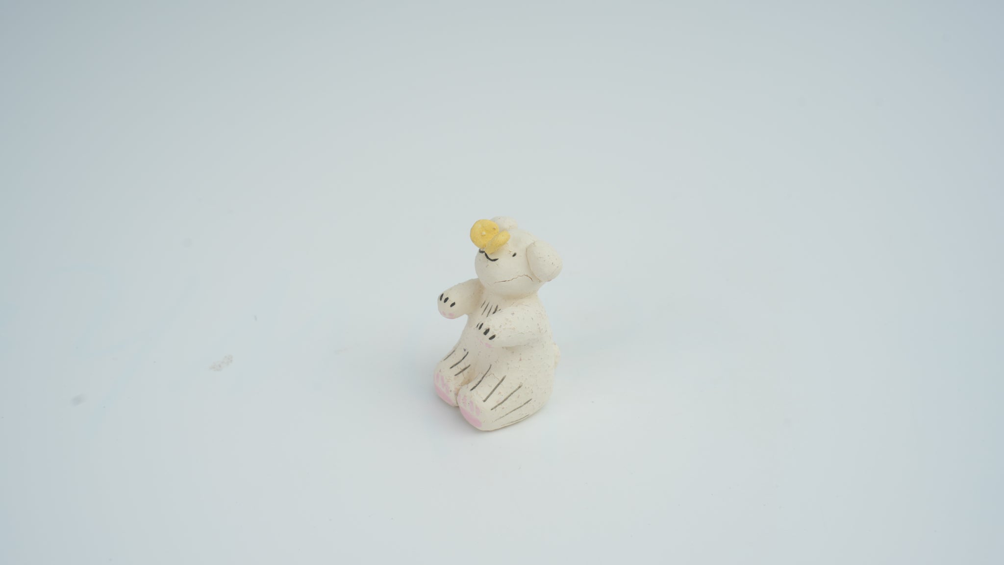 Small Animal Teasing Butterfly Figurine