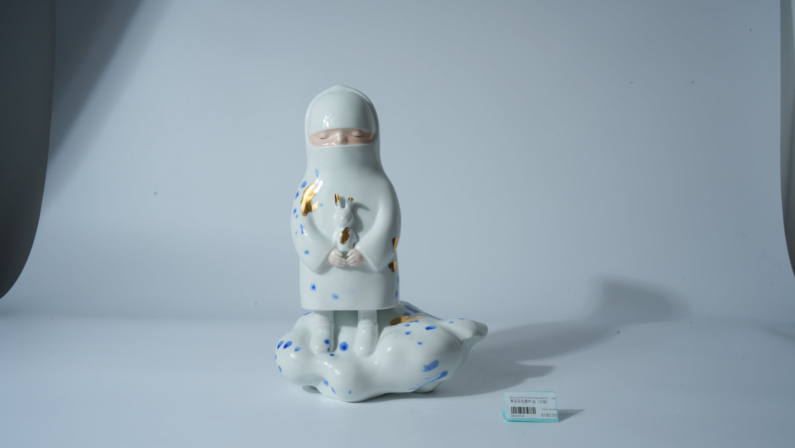 Blue and White Standing Figurine – Large