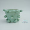 Green Bubble Ceramic Wide-Mouth Vase