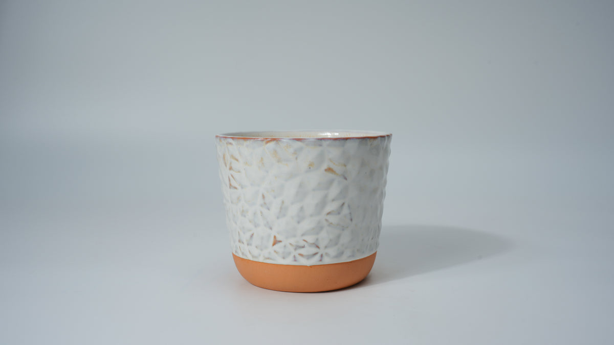 Diamond Patchwork Small Ceramic Planter