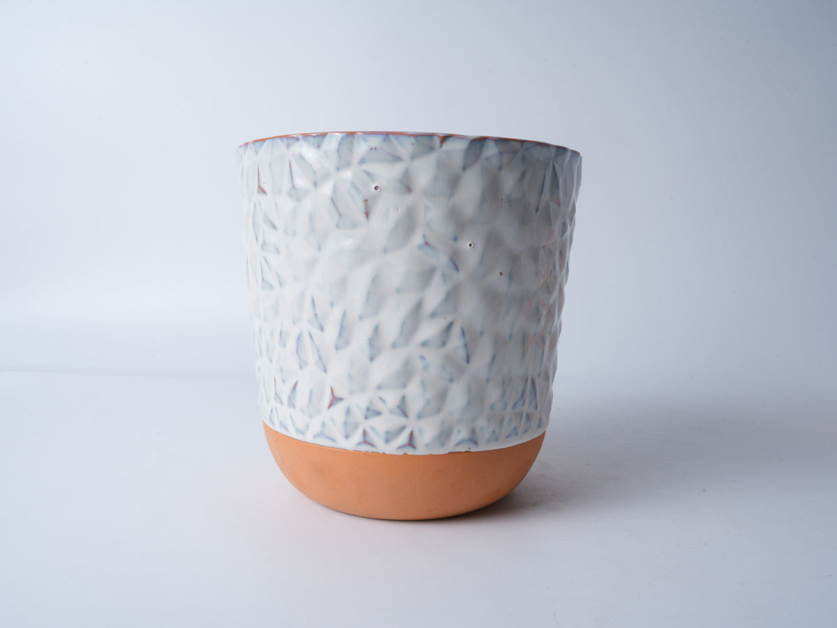 Diamond Patchwork Large Ceramic Planter