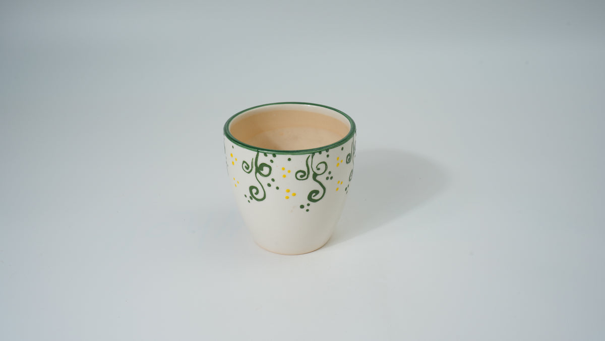 White Curled Leaf Ceramic Planter