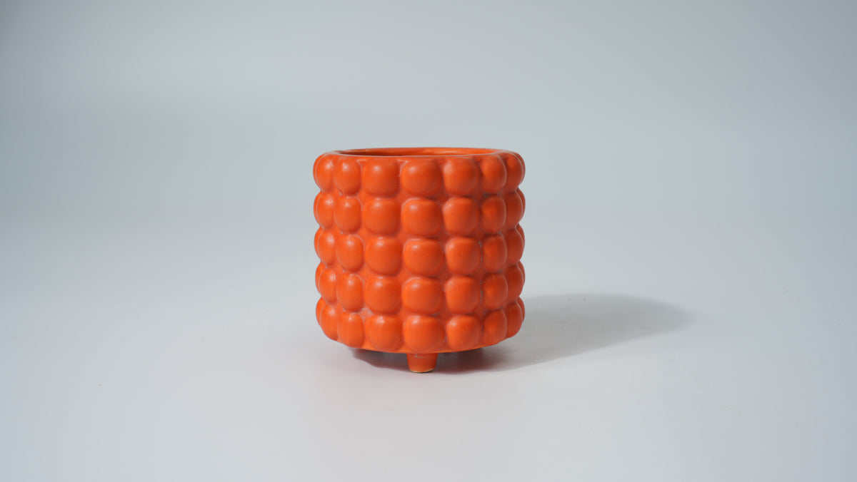 Ceramic Bulged Orange Planter
