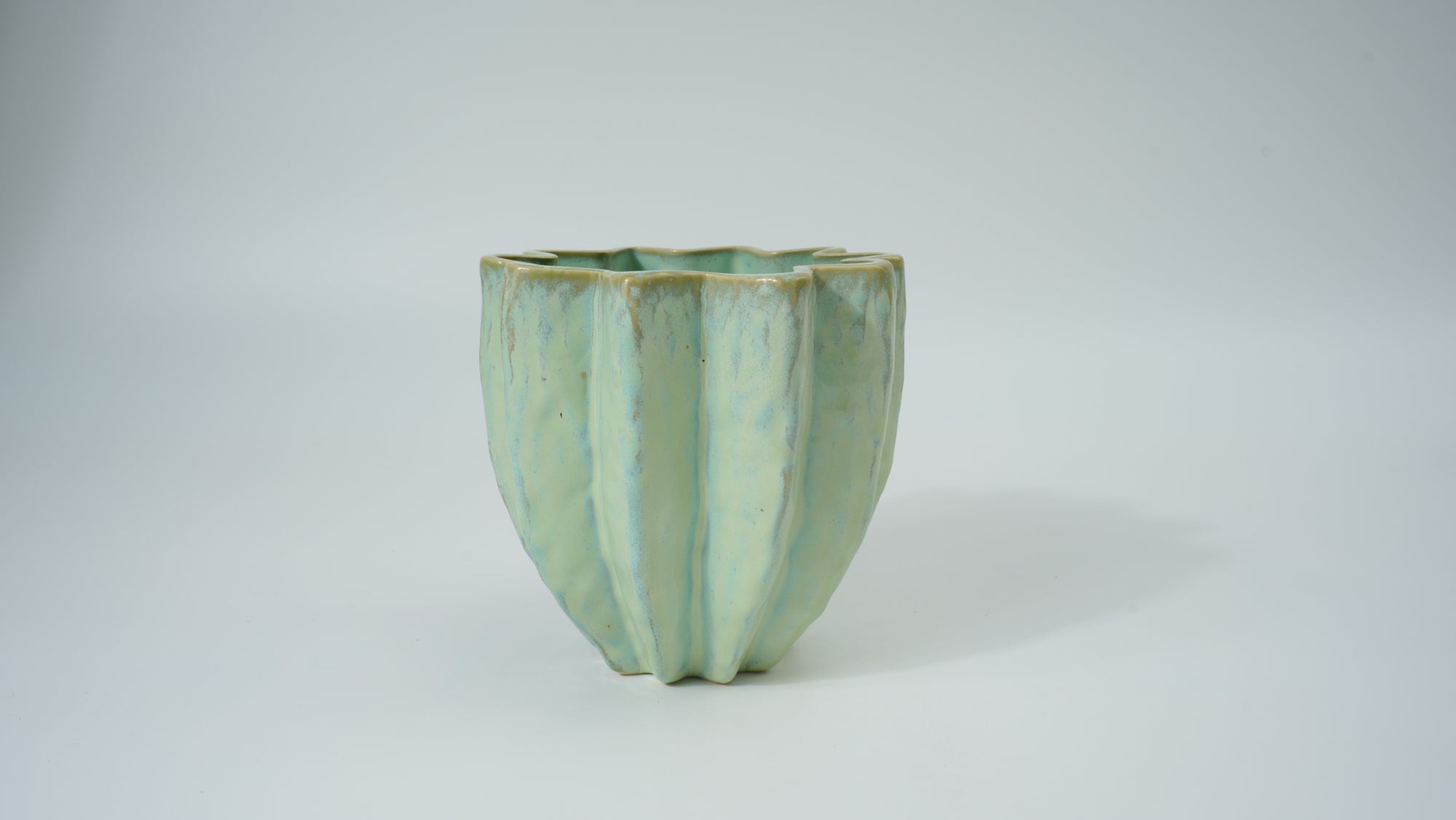 Ceramic Flower-Rim Planter