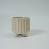 Ceramic Vertical Stripe Polka Dot Planter – Small