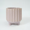 Ceramic Vertical Stripe Polka Dot Planter – Large