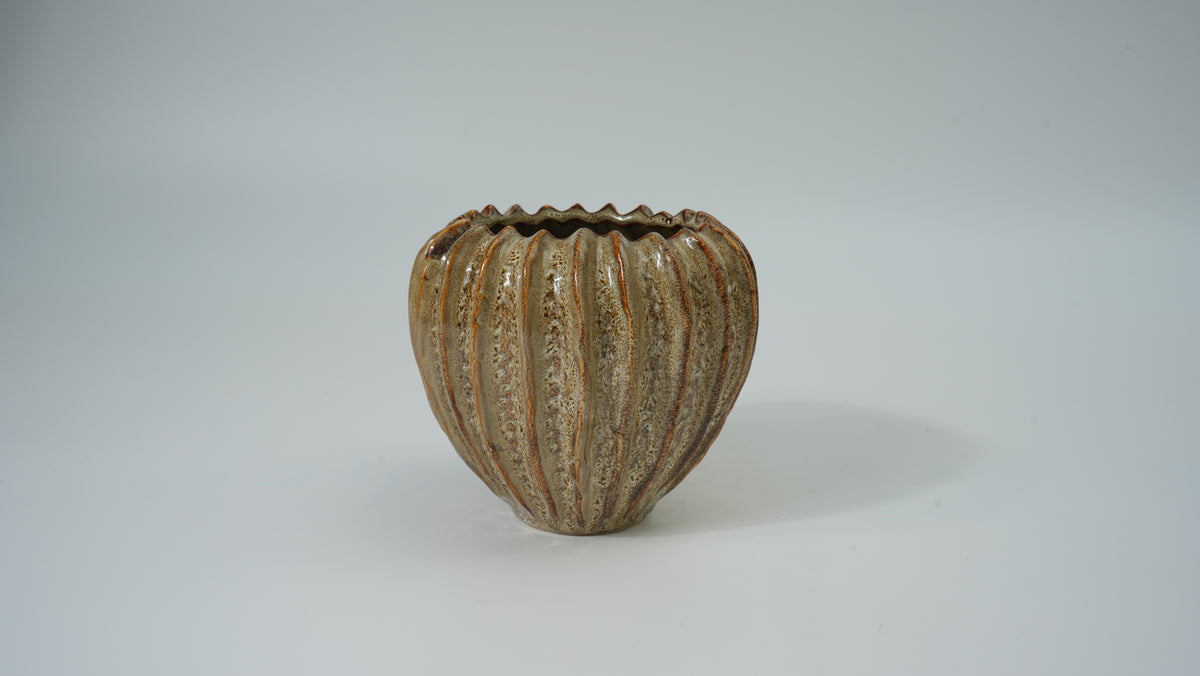 Ceramic Pumpkin-Shaped Planter