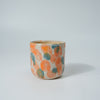 Ceramic Orange & Teal Color-Block Planter