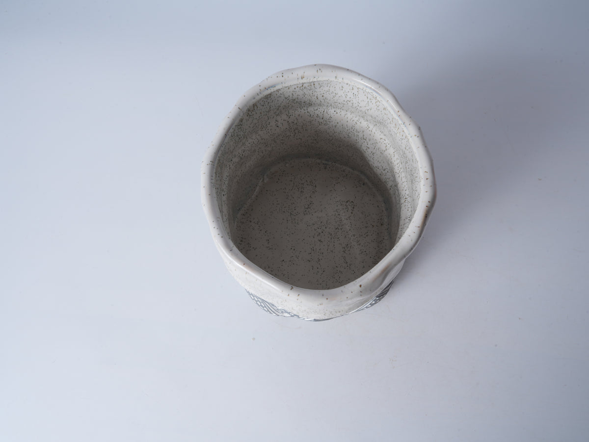 Ceramic Burlap Sack Shaped Planter