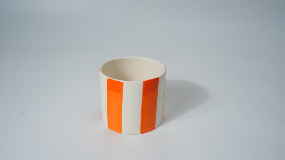 Ceramic Vertical Stripe Pattern Planter