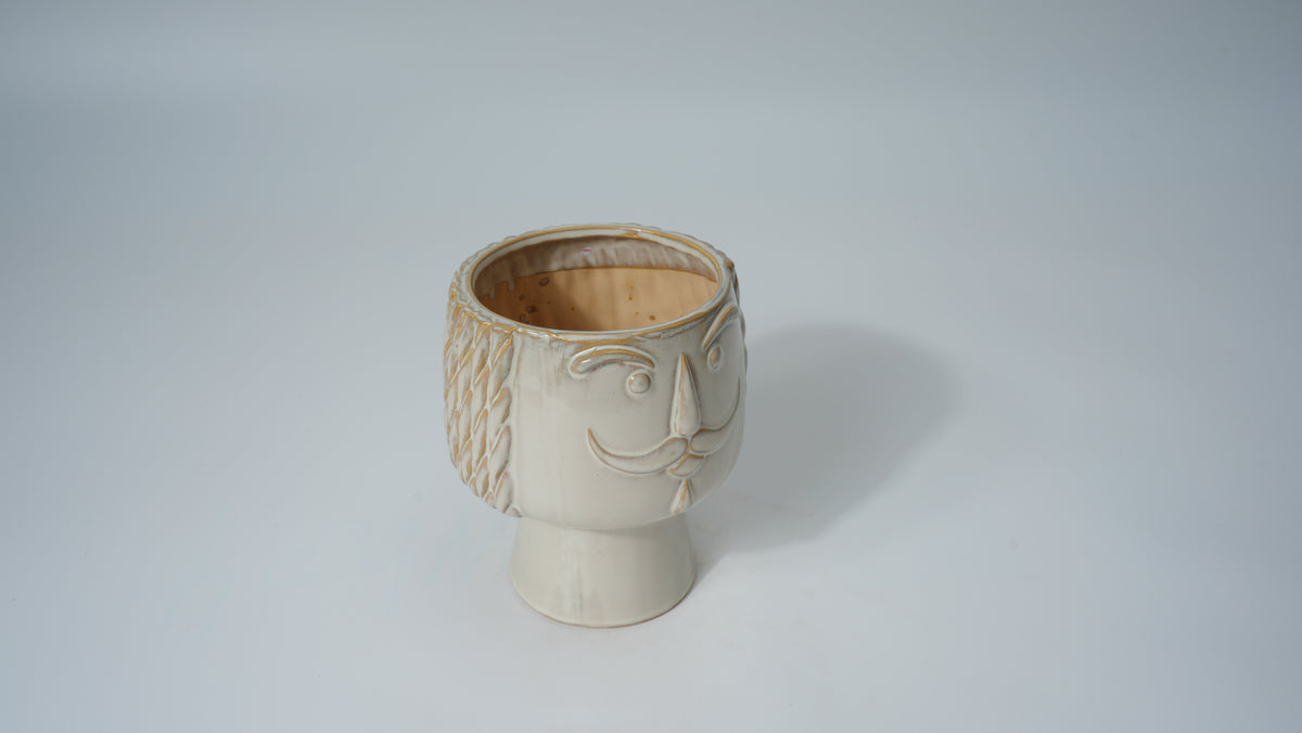 Ceramic Human Head Planter