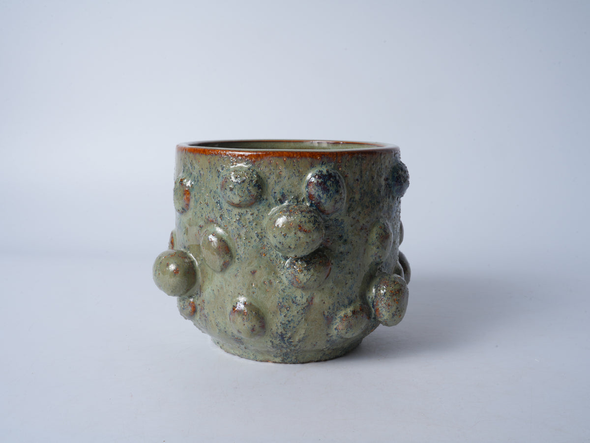 Ceramic Surface with Embedded Spheres Planter