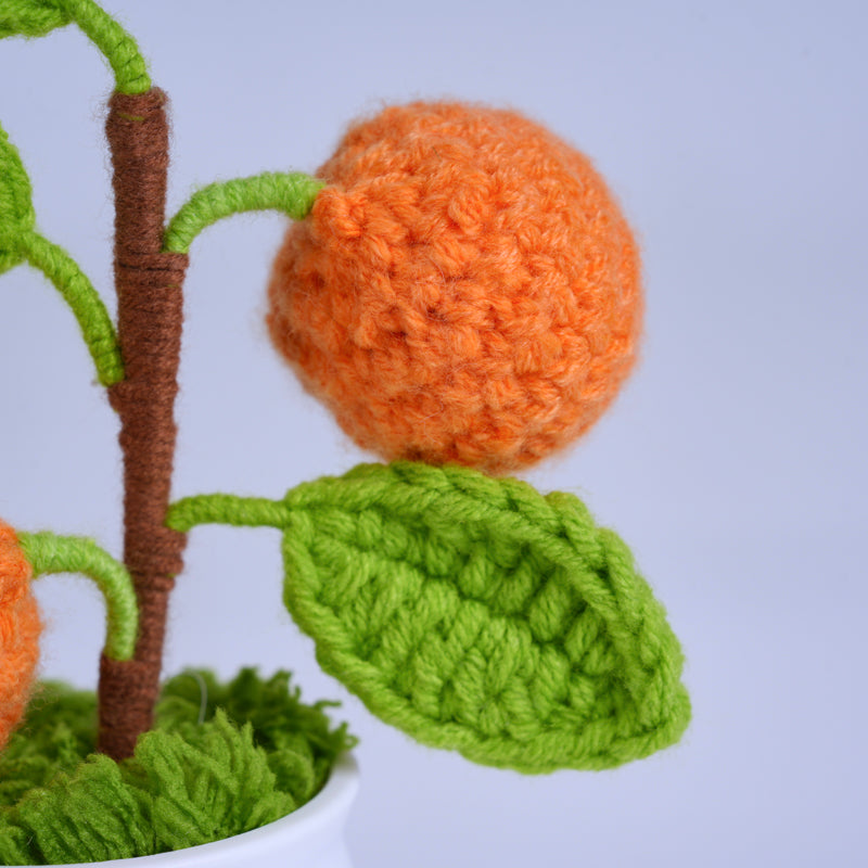 Luck Orange Knitted Mini planter