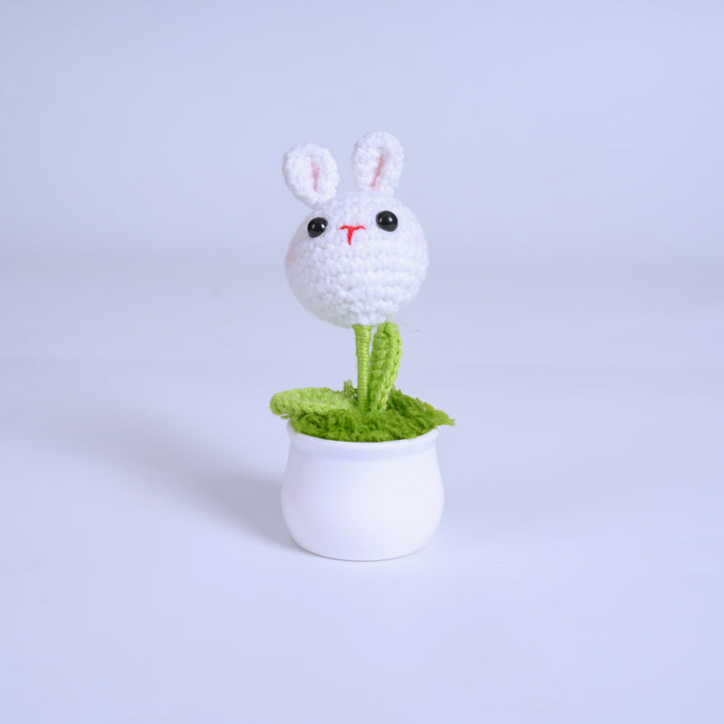 Rabbit Knitted Mini planter