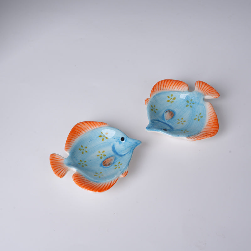 Hand-Painted Underglaze Ceramic Fish Mini Dish