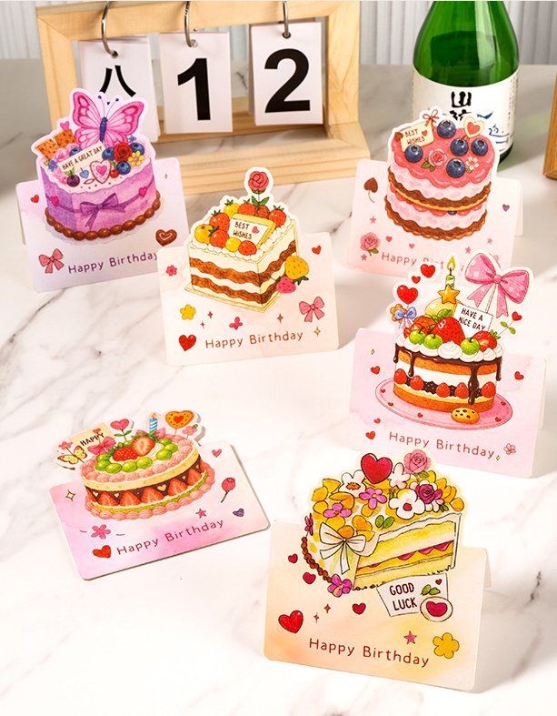 3D Birthday Cake Greeting Card