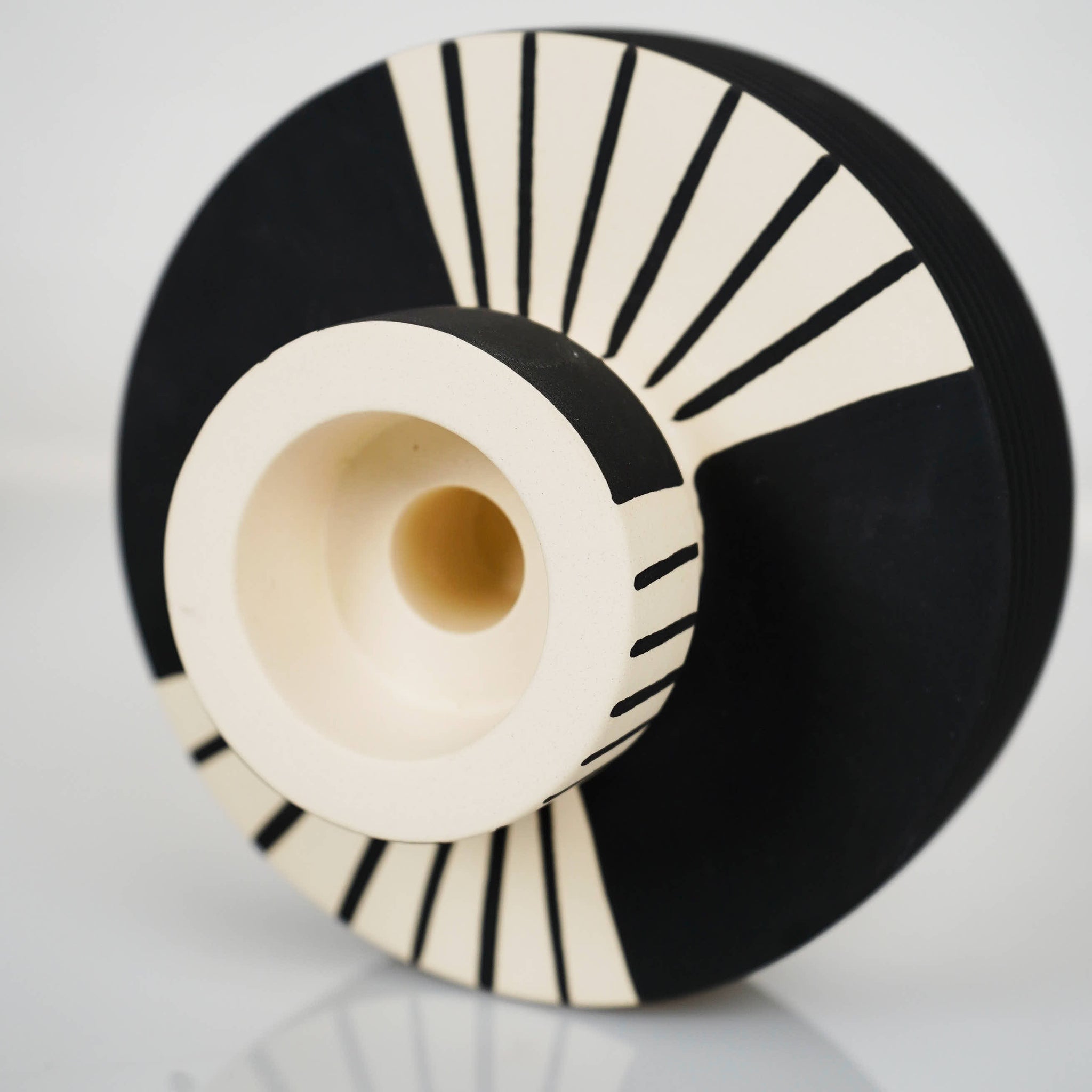 Ceramic pot black african ornament