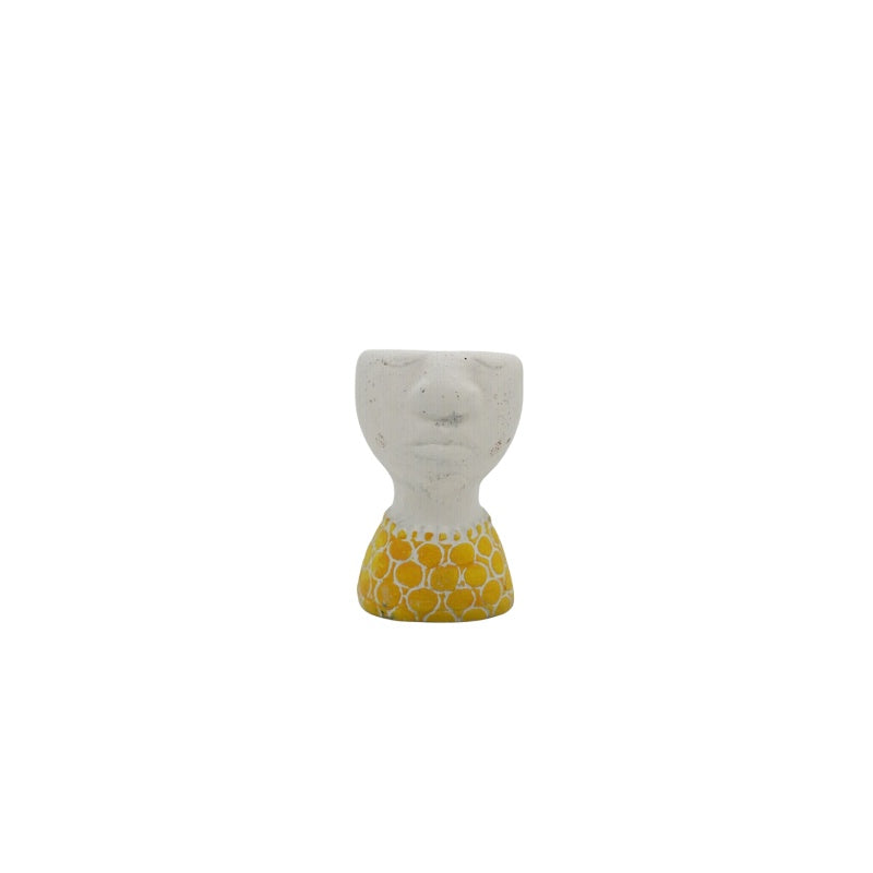 Yellow Man Flower Pot