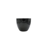 ceramic flower pot black