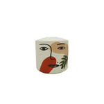 Ceramic pot faces 1 flower M