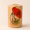 Ceramic pot faces 1 flower S