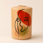 Ceramic pot faces 1 flower S