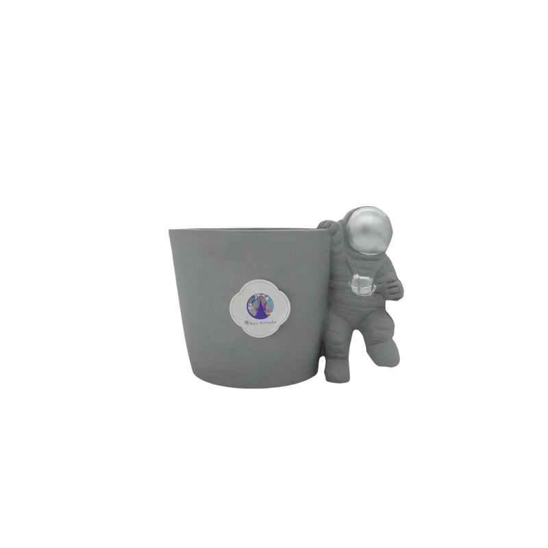 Spaceman Ceramic Flower Pot