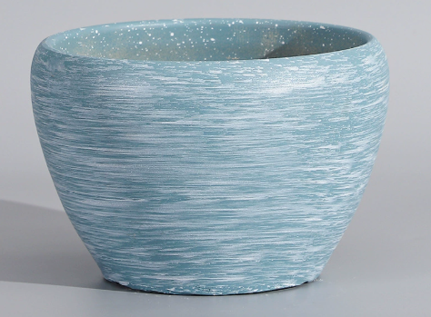 Nordic-Style Ceramic Planter – Starry Blue & White