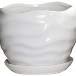 Ceramic Wave-Edge Planter