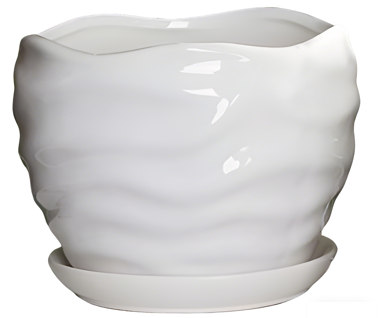 Ceramic Wave-Edge Planter