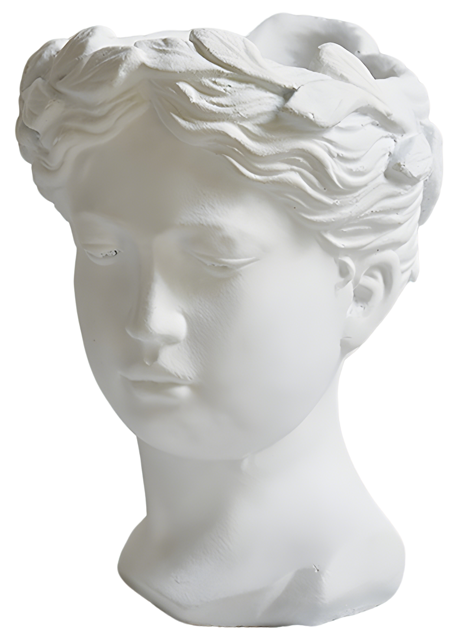 Venus Greek Goddess Sculptural Vase – White