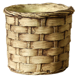 Cement Cylinder Bamboo Basket Planter