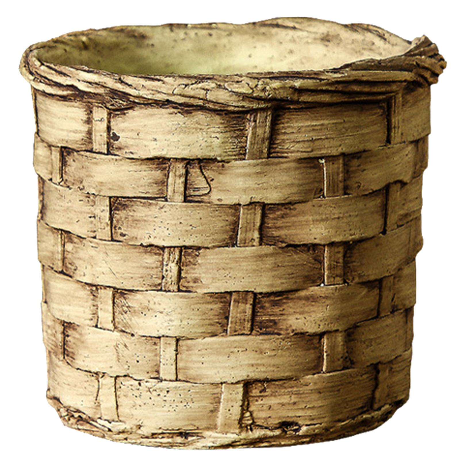 Cement Cylinder Bamboo Basket Planter