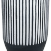 Cement Planter – Black & White Pattern (Drainage Hole)