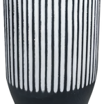 Cement Planter – Black & White Pattern (Drainage Hole)