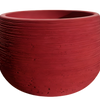 Cement Planter – Black & White Pattern (Drainage Hole)