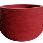 Cement Planter – Black & White Pattern (Drainage Hole)